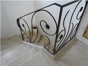 Semond Clair Limestone Stair Riser and Steps