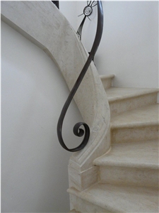 Semond Clair Limestone Stair Riser and Steps