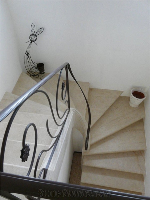 Semond Clair Limestone Stair Riser and Steps