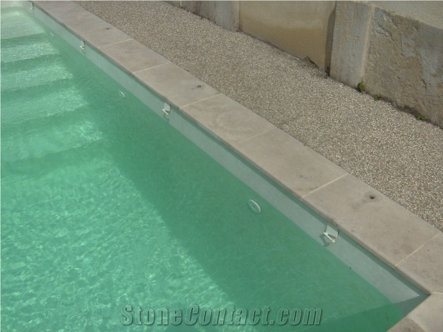 La Grosse Borne Limestone Swimming Pool Coping, Pool Pavers