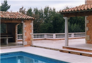Pierre De La Sine Limestone Pool Paving and Copings