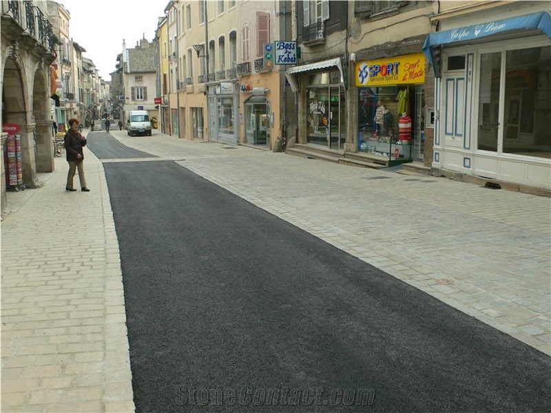Pierre Calcaire Romaneche Street Walkway Cobble Stone
