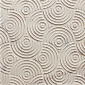 Marble 3d Wall Panels, Ambaji White Marble Building & Walling