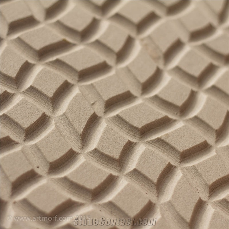 Natural Stone 3d Wall Panels, Beige Buff Sandstone Building & Walling