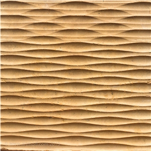 Natural Stone 3d Wall Panels, Brown Buff Sandstone Building & Walling