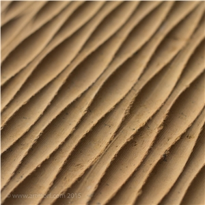 Natural Stone 3d Wall Panels, Brown Buff Sandstone Building & Walling