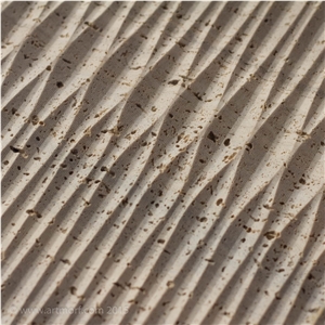 Travertine Natural Stone 3d Wall Panels, Beige Travertino Ascoli Building & Walling