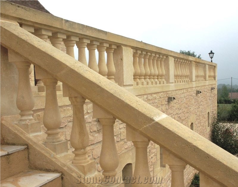 Pierre De Mauzens Balustrades, Beige Limestone Balustrades & Railing