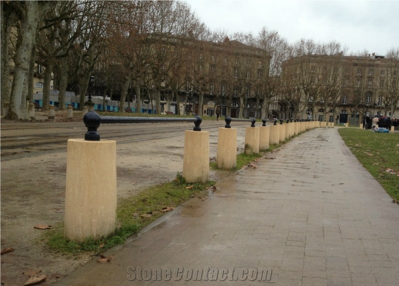 Pierre De Mauzens Car Parking Stone, Beige Limestone Parking Stone