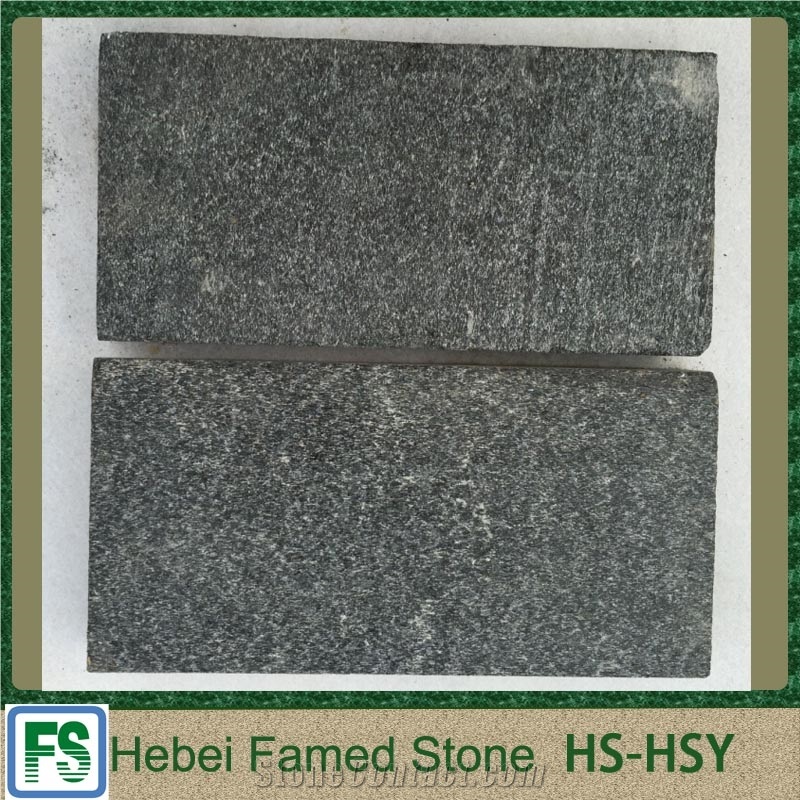Black Stone Quartzite Tile, Black Sparkle Quartzite Tile for Floor, Hebei Black Natural Stone Tile