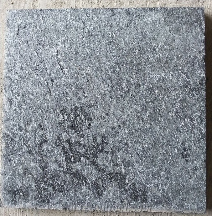 Black Stone Quartzite Tile, Black Sparkle Quartzite Tile for Floor, Hebei Black Natural Stone Tile