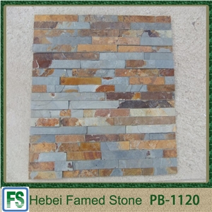 Brown Slate Stone Rusty Cultured Stone,Natural Surface for Wall Decoration,Rusty Stone Veneer