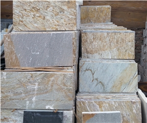 Cheap Wholesale Natural Surface Hebei Golden Slate Tiles & Slabs