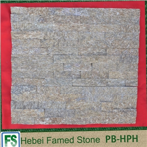 Cladding Slate,Yellow Ledgestone Veneer Panels,Natural Cultured Stone