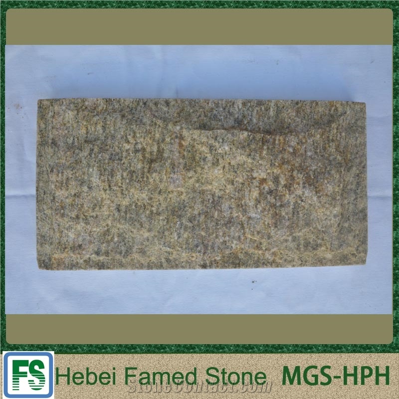 Decorative Tiger Skin Quartz Mushroom Stone for Wall Outside,Cn Hot Sale Mushroom Surface in Yellow