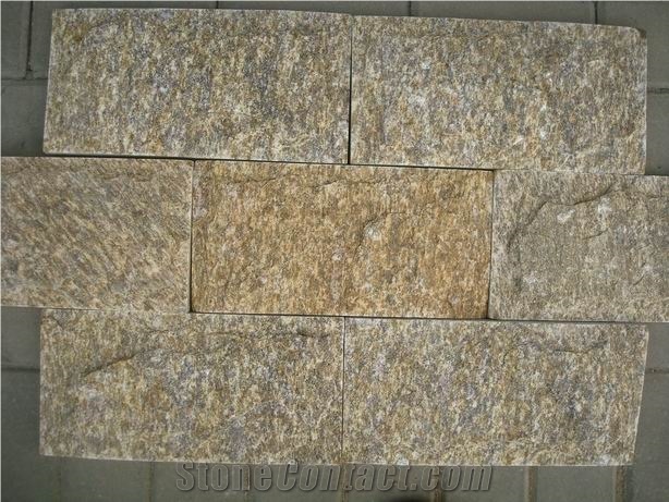 Decorative Tiger Skin Quartz Mushroom Stone for Wall Outside,Cn Hot Sale Mushroom Surface in Yellow
