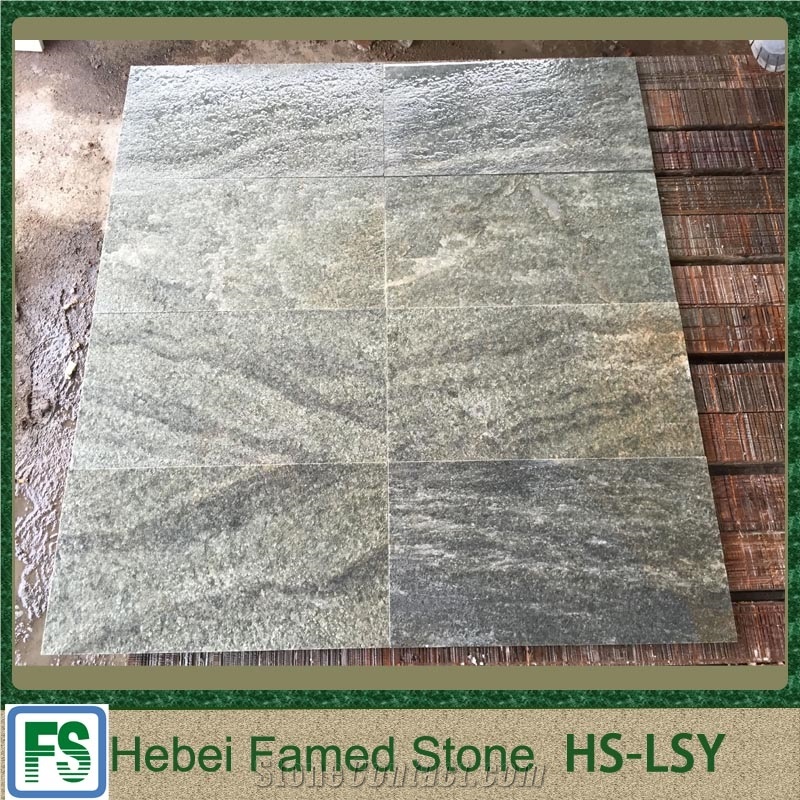 Green Quartz Floor Tiles, Green Tiles for Outdoor with Natural Quartz Material ,Skidproof Green Quartz Floor Tiles, Natural Quartz Stone Green Slate Slabs & Tiles
