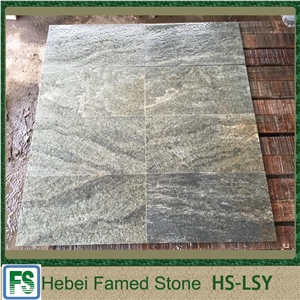 Green Quartz Floor Tiles, Green Tiles for Outdoor with Natural Quartz Material ,Skidproof Green Quartz Floor Tiles, Natural Quartz Stone Green Slate Slabs & Tiles