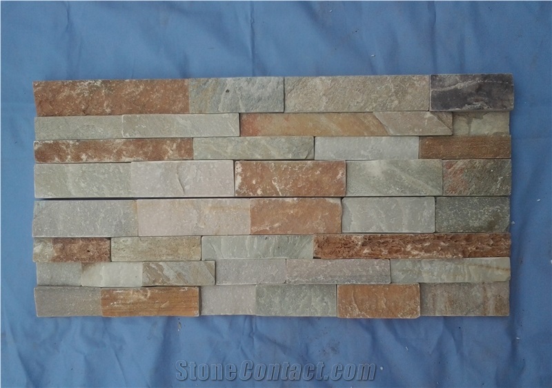 Hebei Golden Slate Cultured Stone , Manufacturer Decorative Gloden Stone Vneer Block