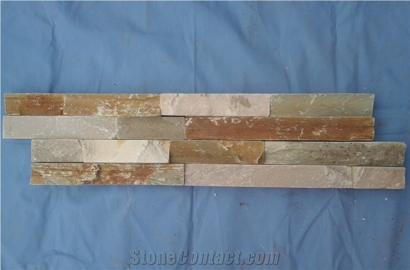 Hebei Golden Slate Cultured Stone , Manufacturer Decorative Gloden Stone Vneer Block