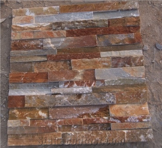 Hebei Golden Slate Cultured Stone , Manufacturer Decorative Gloden Stone Vneer Block
