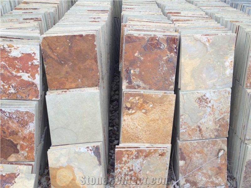 High Lever Rusty Slate Slab & Tiles for Floor