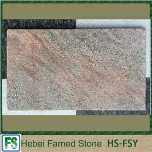 Hot Sale Natural Quartzite Tile,Flamed Pink and Grey Quartzite Floor Tiles