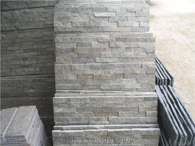 Low Price Grey Quartz Natural Panel Corner Cultural Stone (Good Price), Stone Quartzite Cultured Stone