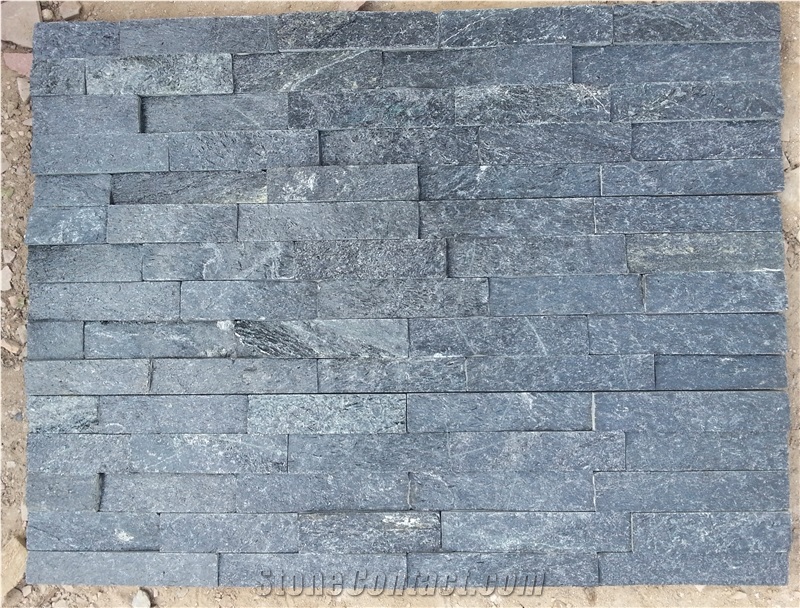 Natural Black Quartzite Natural Surface Thin Cultural Stone,Thin Stone Veneer,Cultural Stone Price