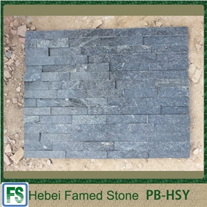Natural Surface Black Cultural Stone,Chinese Cheap Stacked Stone, Bright Black Cultured Stone