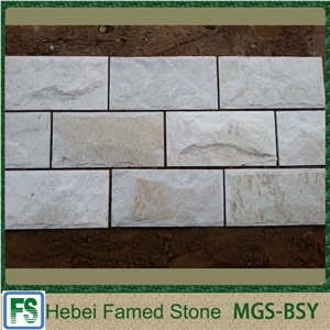Natural Wall Slate Mushroom Stone ,Nice Mushroom Designed Internal White Stone Wall Panels