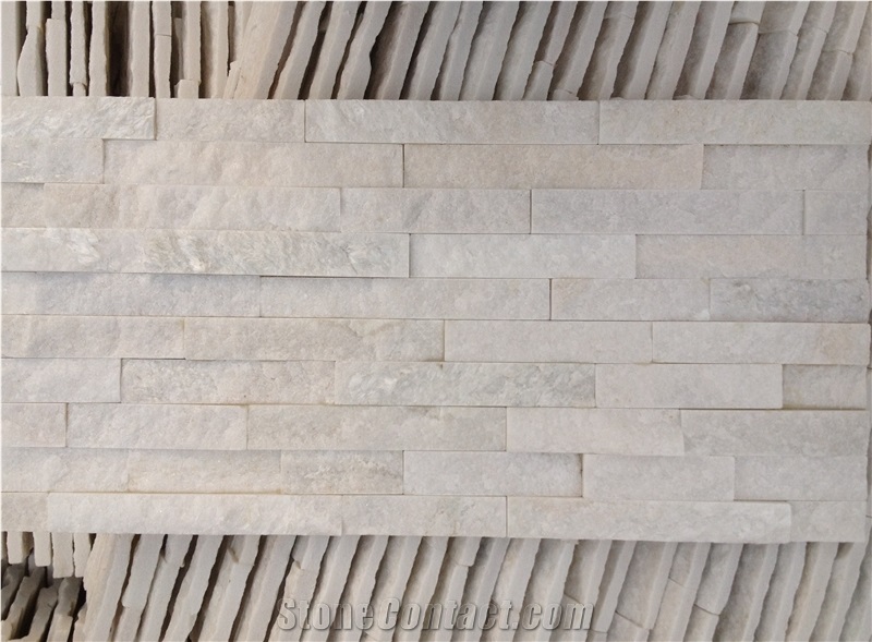 White Quartzite Cultured Stone Stacked Stone,Decorative Stacked Stone for Facing