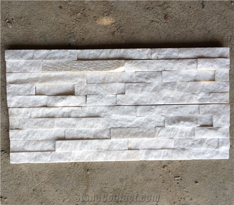 White Quartzite Cultured Stone Stacked Stone,Decorative Stacked Stone for Facing