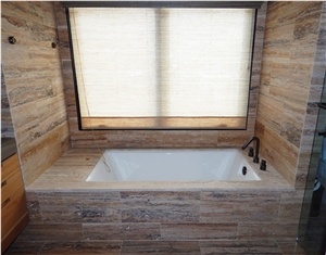 Ocean Blue Travertine Bathroom Spa