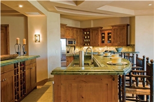 Wasabi Quartzite Kitchen Countertop, Green Quartzite Countertops