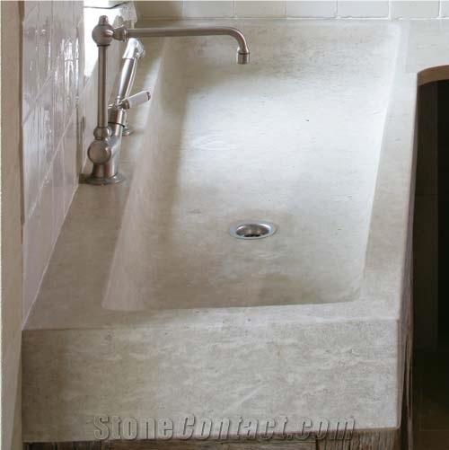 Pierre De Orival Limestone Carved Massive Kitchen Farm Sink