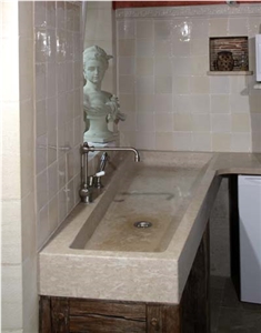 Pierre De Orival Limestone Carved Massive Kitchen Farm Sink