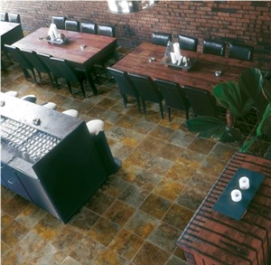 Brazilian Rust Slate Commercial Floor Tiles