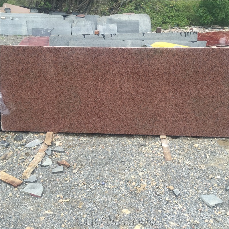 Stone Floor Tiles, Red Bruno Granite India Tiles & Slabs