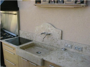 Pierre De Pontijou Kitchen Countertop with Solid Sink