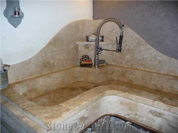 Pierre De Pontijou Kitchen Countertop with Solid Sink