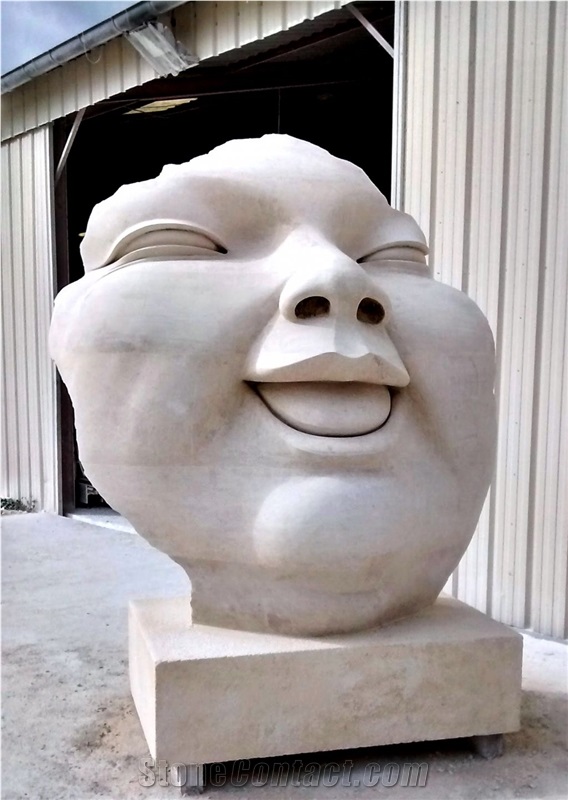 Hand Carved Sculpture Massive Limestone Guili