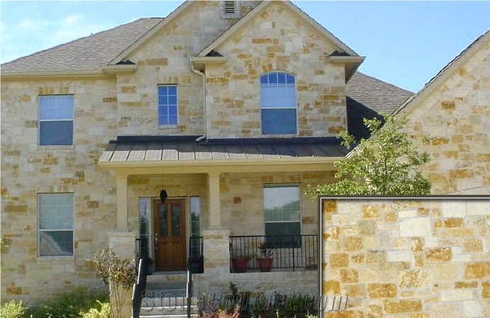 Austin Brown Limestone Random Chopped Stone