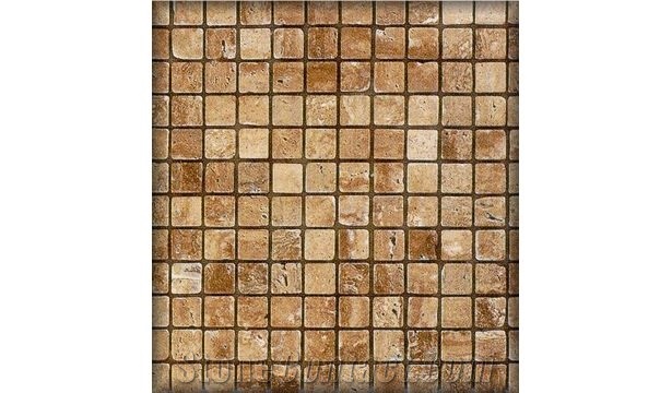 Tumbled Scabas Travertine Mosaic