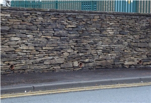 Hard York Grey Sandstone Dry Stone Walling, Grey Sandstone Uk for Garden Palisad