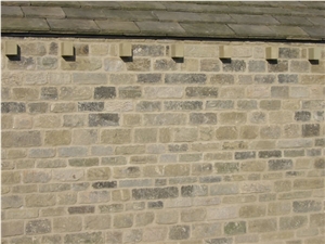 Reclaimed Flat Faced Delph Walling, Yorkshire Coarse Gritstone Sandstone for Building & Walling, Beige Sandstone Uk