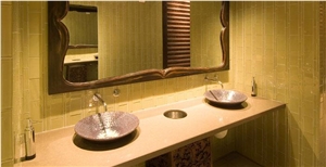 Baja Quartz Stone Vanity Top, Beige Quartz Stone Bath Top
