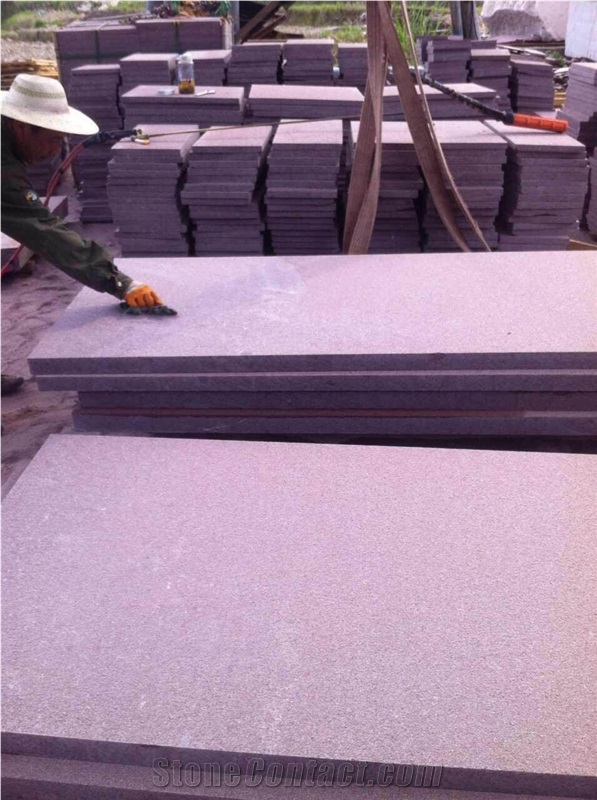 Red Granite/Porphyry, Pavers & Curbs,Gardens & Stone Border China Red Porphyry