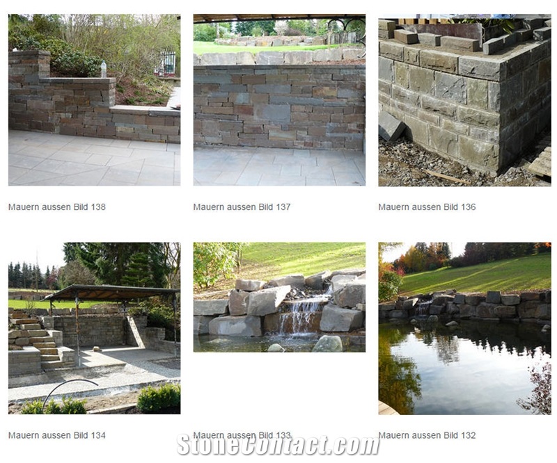 Sandstone Garden Retaining Wall