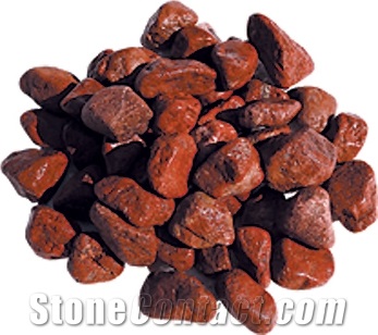 B836 China Rose Red Quartzite Tumbled Pebblestone